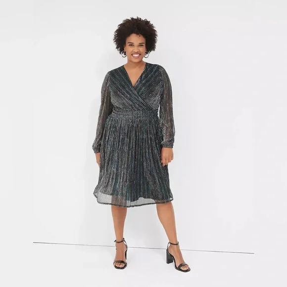 Lane Bryant | Dresses | Bnwt Lane Bryant Lurex Holiday Dress 2628 | Poshmark